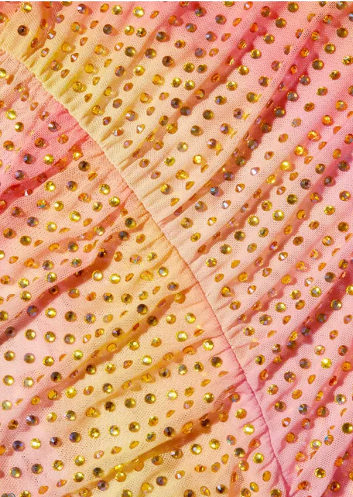 Self Portrait Printed Mesh Rhinestone Cutout Midi Dress Multi Size 8 - Image 4