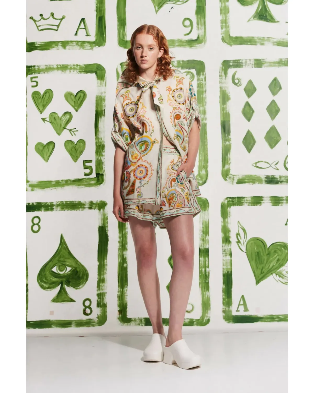 Alemais Pinball Linen Shirt and Short Set Print Size AU 8  - Image 1