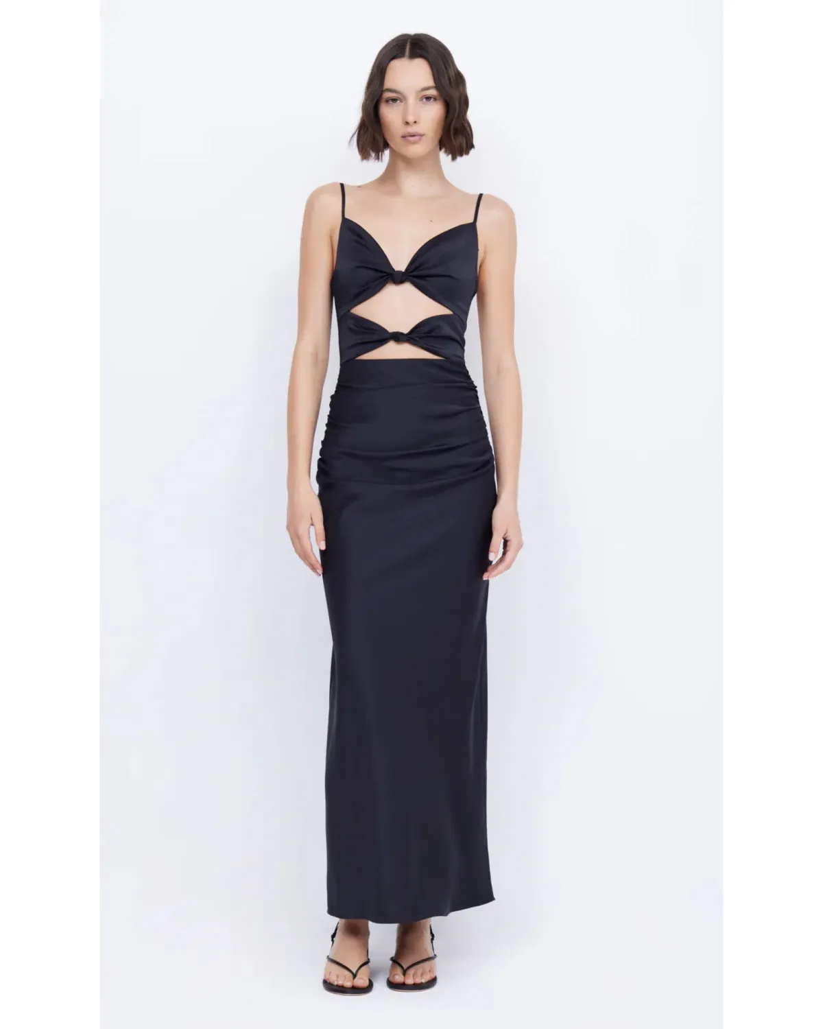 Bec & Bridge Mari Lou Knot Dress Black Size AU 6 - Image 1