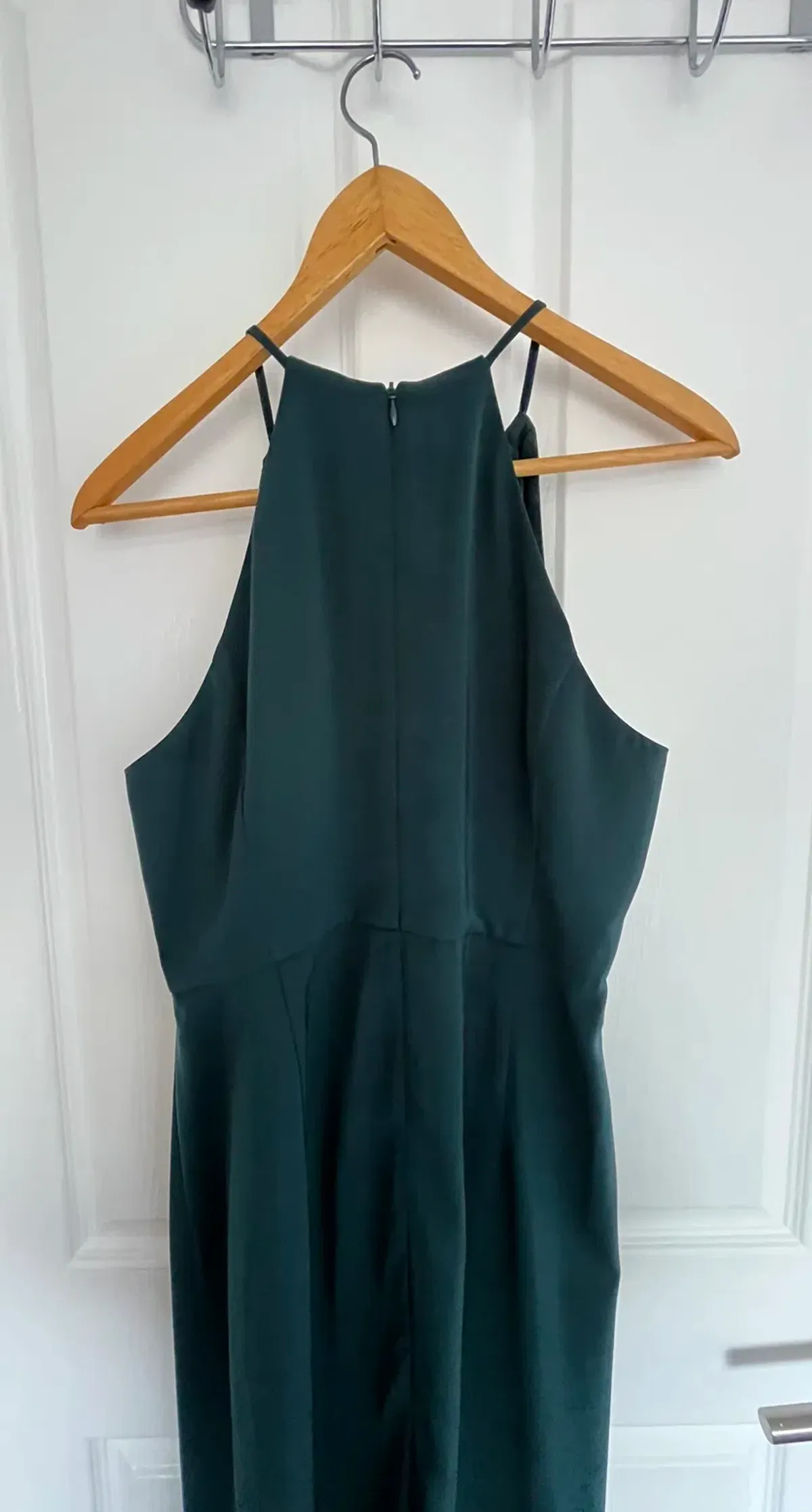 Shona Joy Core High Neck Ruched Dress Emerald Size AU 14 - Image 4