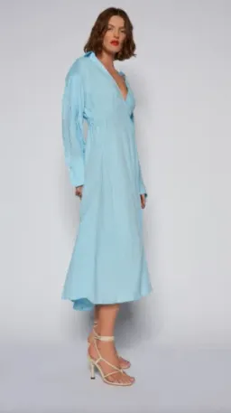Scanlan Theodore Linen Wrap Dress for rent on The Volte - image 2