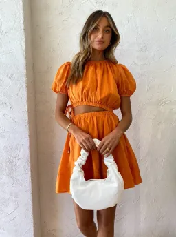 New Romantics Lavender Mist Mini Dress in Marigold Size 12 for rent on The Volte - image 4