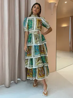 Alemais Delphine Tiered Dress Multi Size 8 for rent on The Volte - image 1