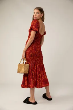 Rue Stiic Isabella Maxi Dress Red Size M/AU 10  for rent on The Volte - image 4