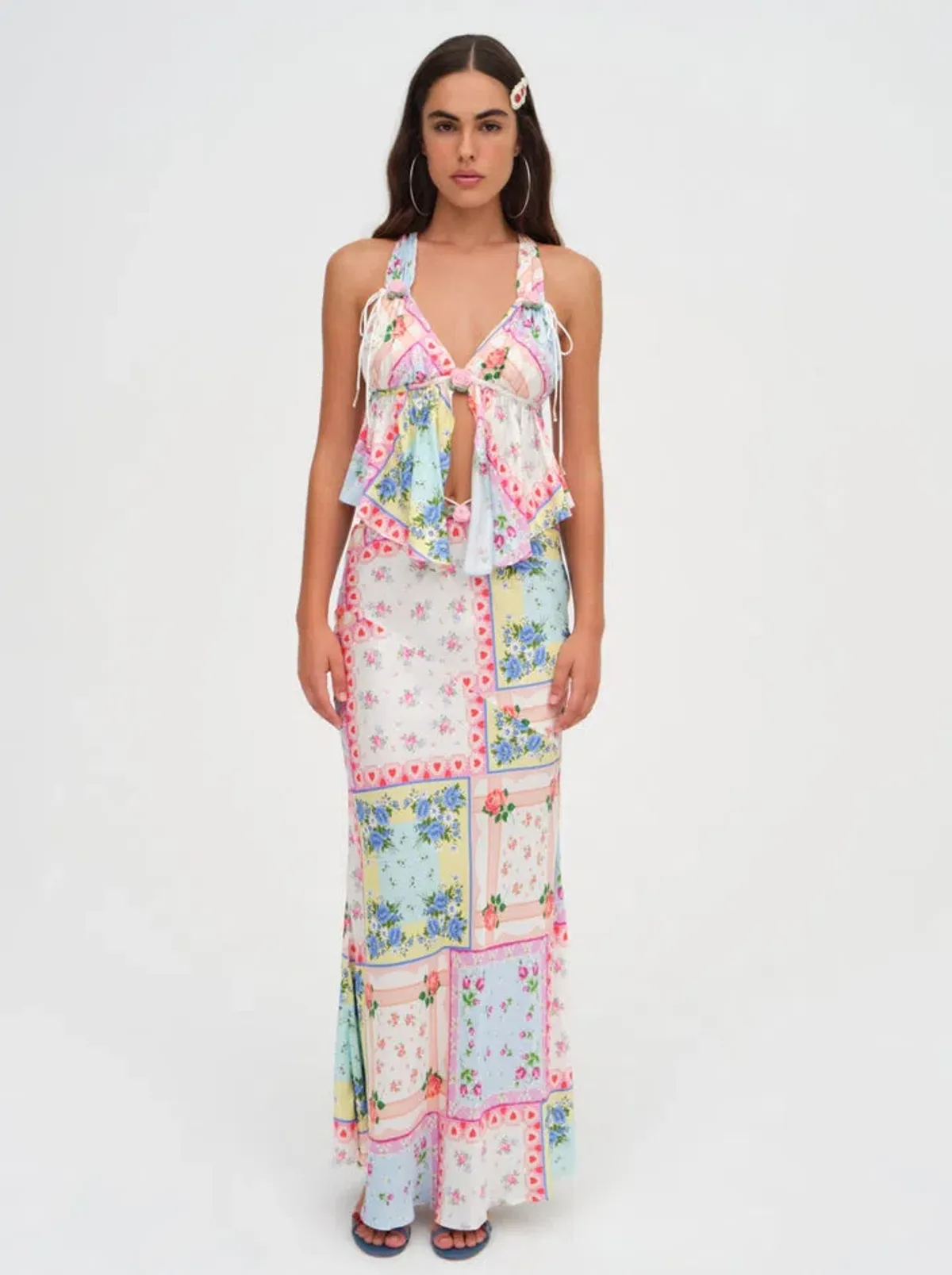 For Love & Lemons Cassandra Two Piece Set Multi Print Size S/au 8  - Image 1