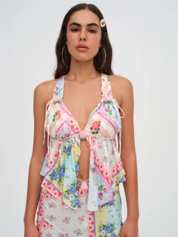 For Love & Lemons Cassandra Two Piece Set Multi Print Size S/au 8  for rent on The Volte - image 2