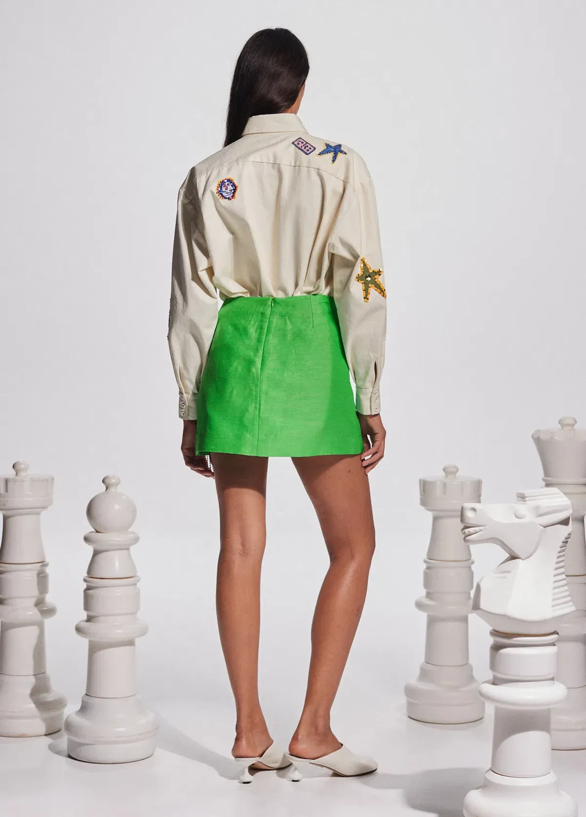 Alemais Dazzle Mini Skirt Green Size 8 - Image 3