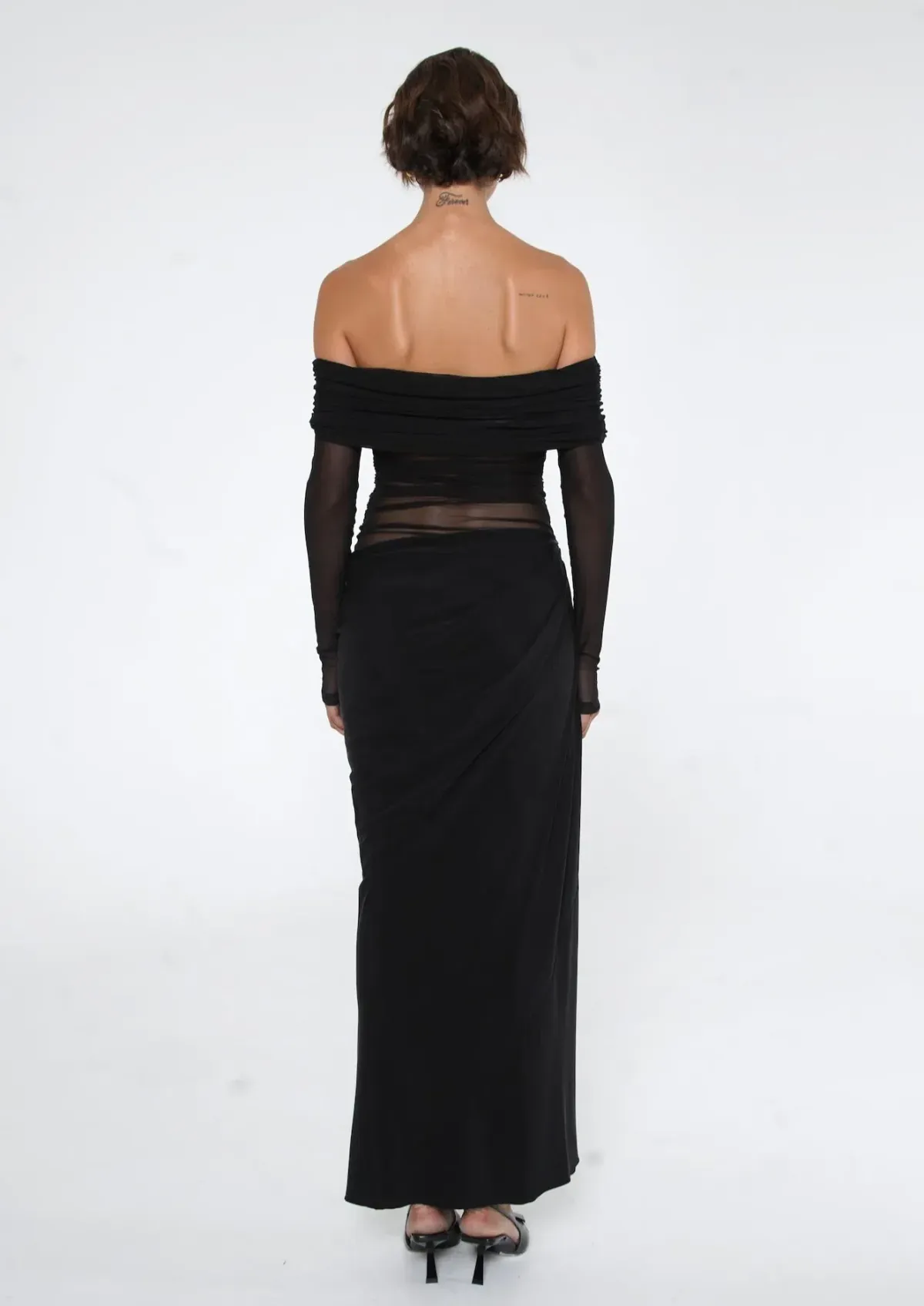 Benni Yasmin Off-Shoulder Maxi Dress Black Size 8 - Image 3
