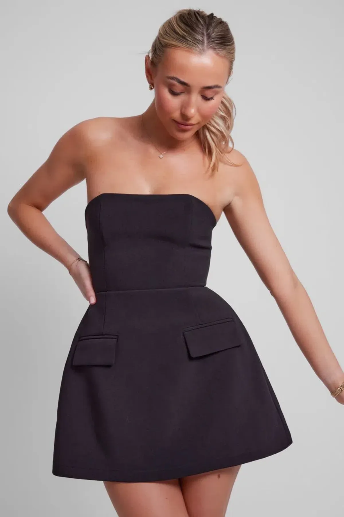 Odd Muse The Ultimate Muse Strapless Mini Dress Black Size 14 - Image 4