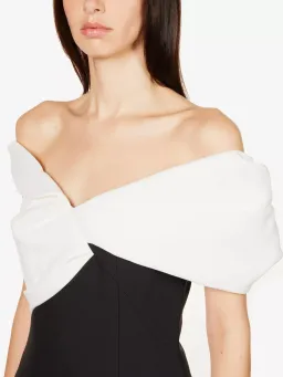 Rachel Gilbert Matteo Asymmetrical Mini Dress Black/White Size 1 / AU 8 for rent on The Volte - image 4