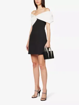 Rachel Gilbert Matteo Asymmetrical Mini Dress Black/White Size 1 / AU 8 for rent on The Volte - image 2