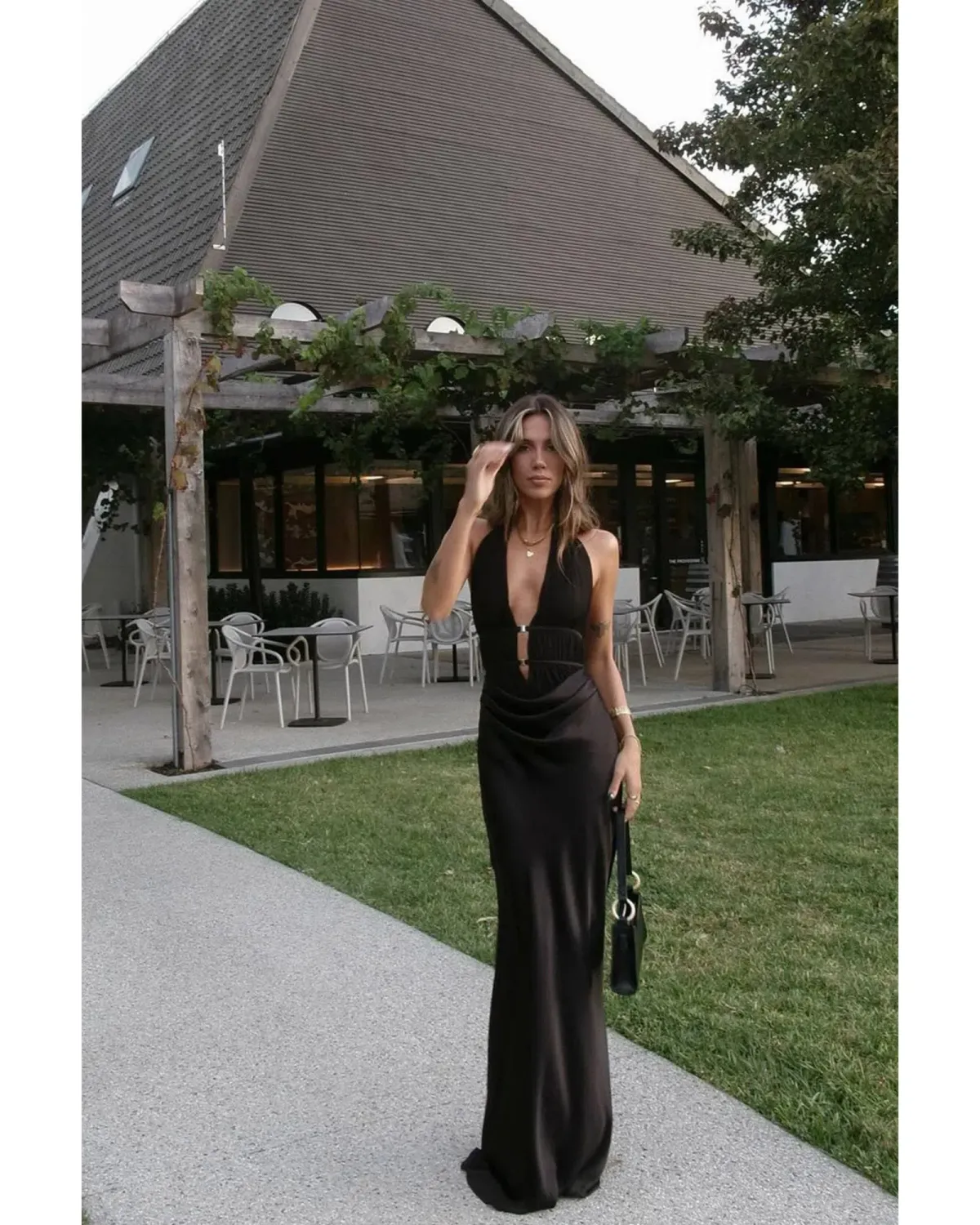 Misha Celine Maxi Gown Black SIze 10 - Image 1