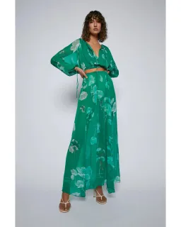 Scanlan Theodore Georgette Floral Set Kelly Green Size AU 8 for rent on The Volte - image 2