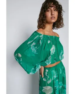 Scanlan Theodore Georgette Floral Set Kelly Green Size AU 8 for rent on The Volte - image 3