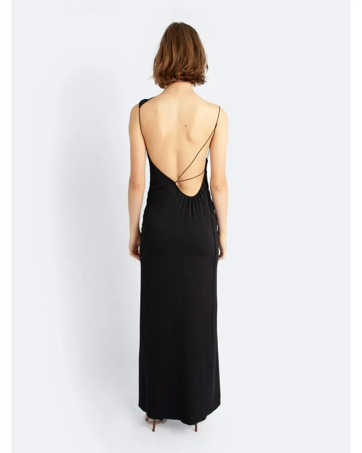 Christopher Esber Yrjo Backless Tie Midi Dress Black Size AU 8  - Image 2