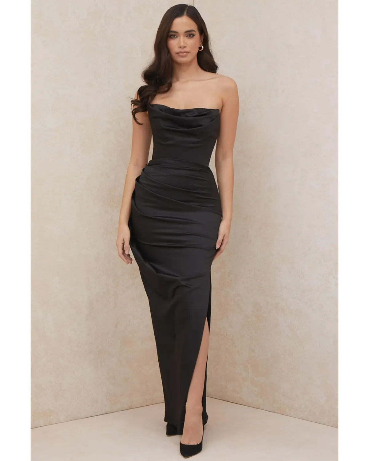 House of CB Adrienne Corset Maxi Dress in Black Size S / AU 8 - Image 1