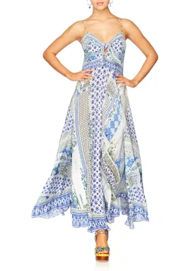 Camilla Salvador Summer Tie Front Long Dress Print Size M / AU 12 for rent on The Volte - image 4