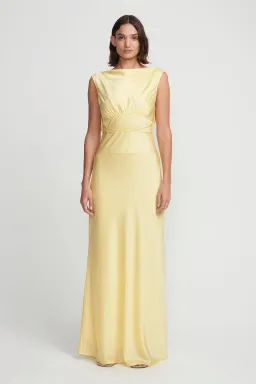 Hansen and Gretel Clara Bias Dress Butter Size XS / AU 6 for rent on The Volte - image 1