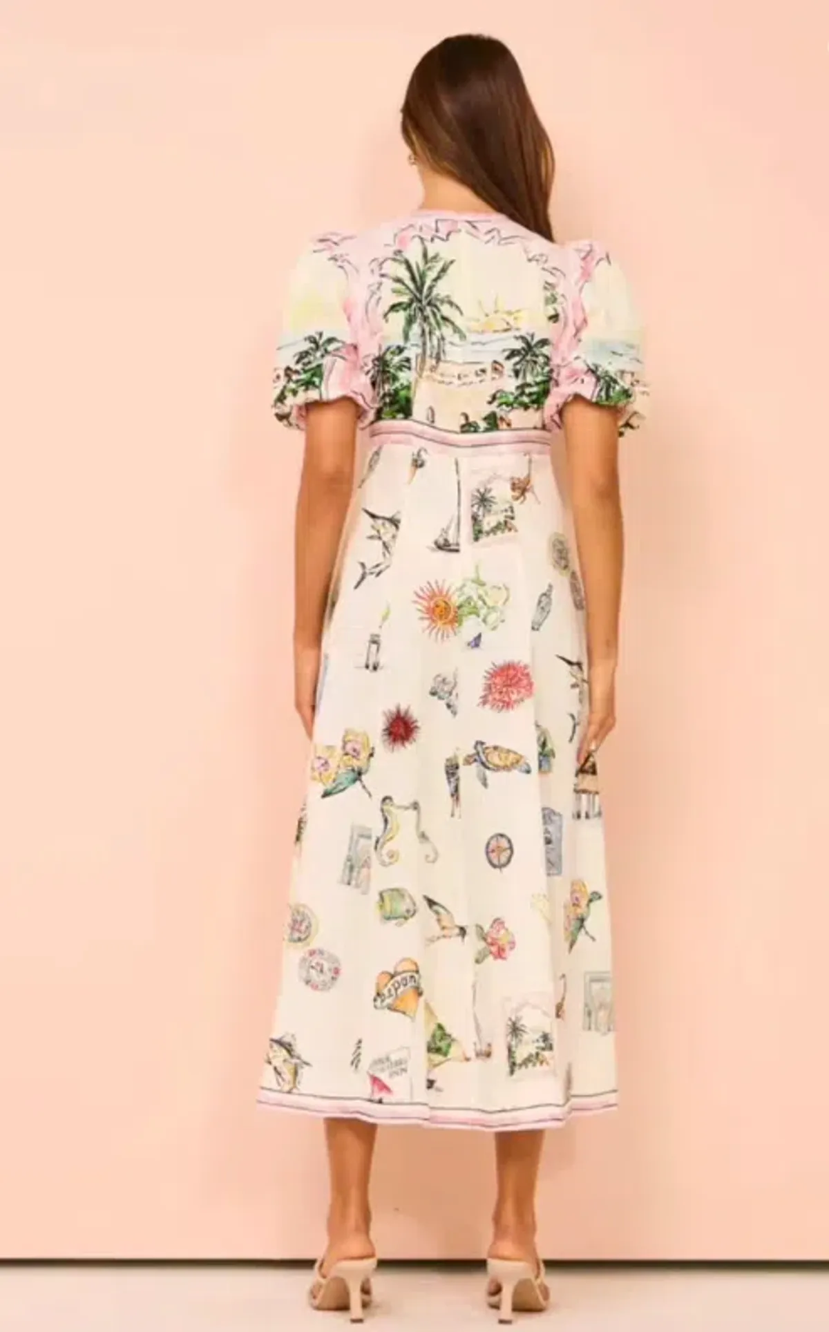 Alemais Sunset Midi Dress Multi Print  Size 12 - Image 2