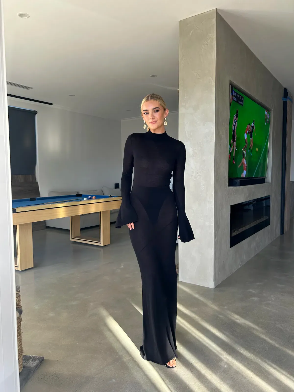 House Of Cb Sancha Black Knit Maxi Dress Black Size 6  - Image 5