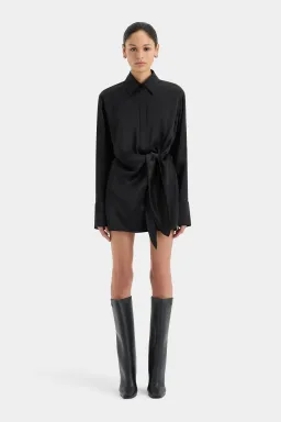 Sir the label Sorrento Shirt Dress Black Size AU 8  for rent on The Volte - image 1
