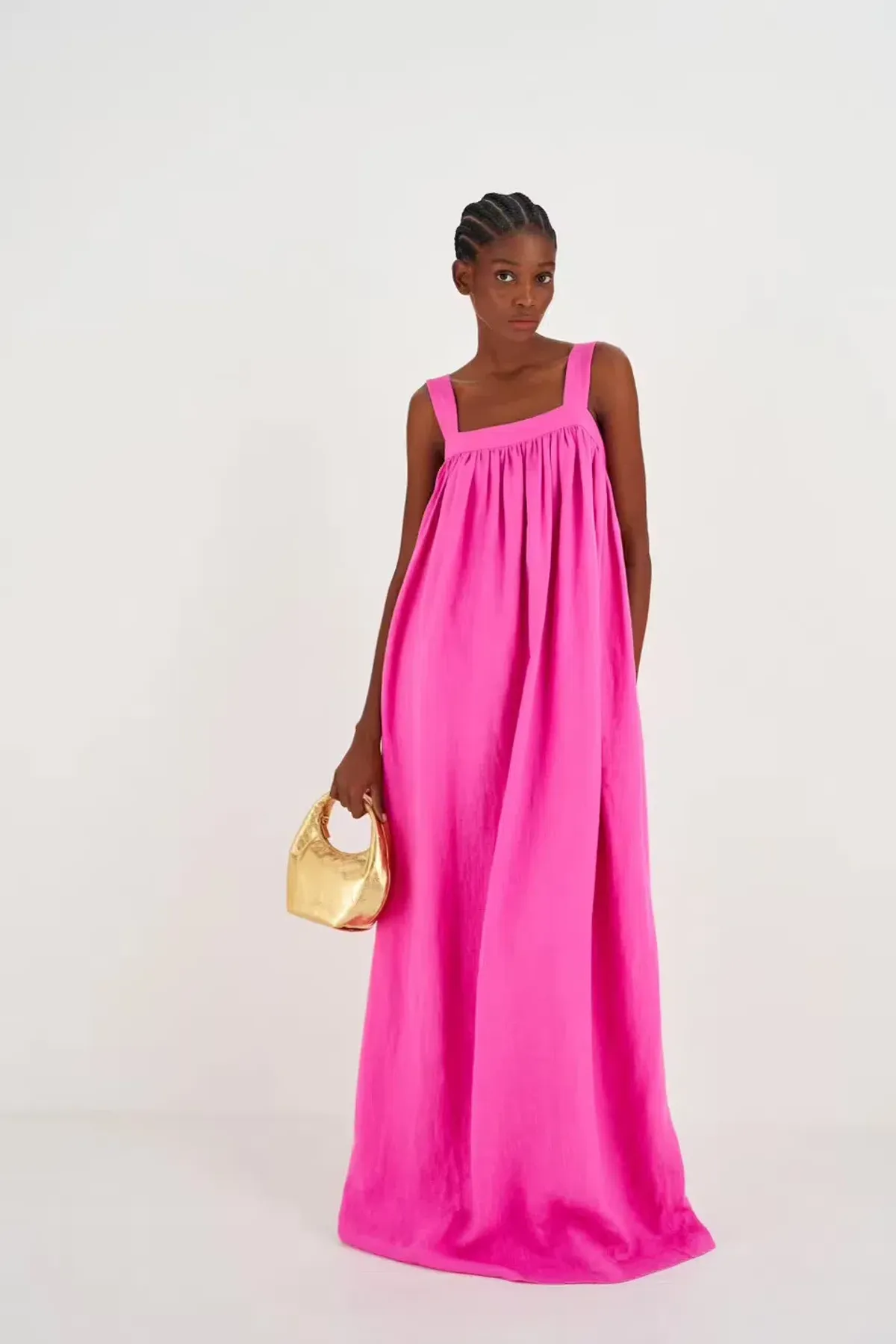 Oroton Bow Detail Sundress Fuchsia Pink Size AU 8 - Image 1