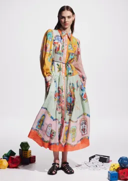 Alemais Players Shirt Dress Print Size 8 for rent on The Volte - image 1