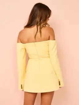 Sir the Label Sandrine Tailored Mini Dress Limone Size 1 / AU 8 for rent on The Volte - image 3