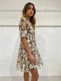 Sir the Label Sofia Puff Sleeve Mini Dress Multi Size 6 for rent on The Volte - image 2