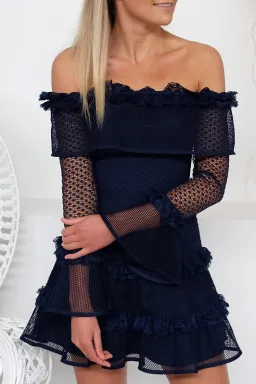 Mossman Mood Swing Mini Dress Navy Size 6 for rent on The Volte - image 3