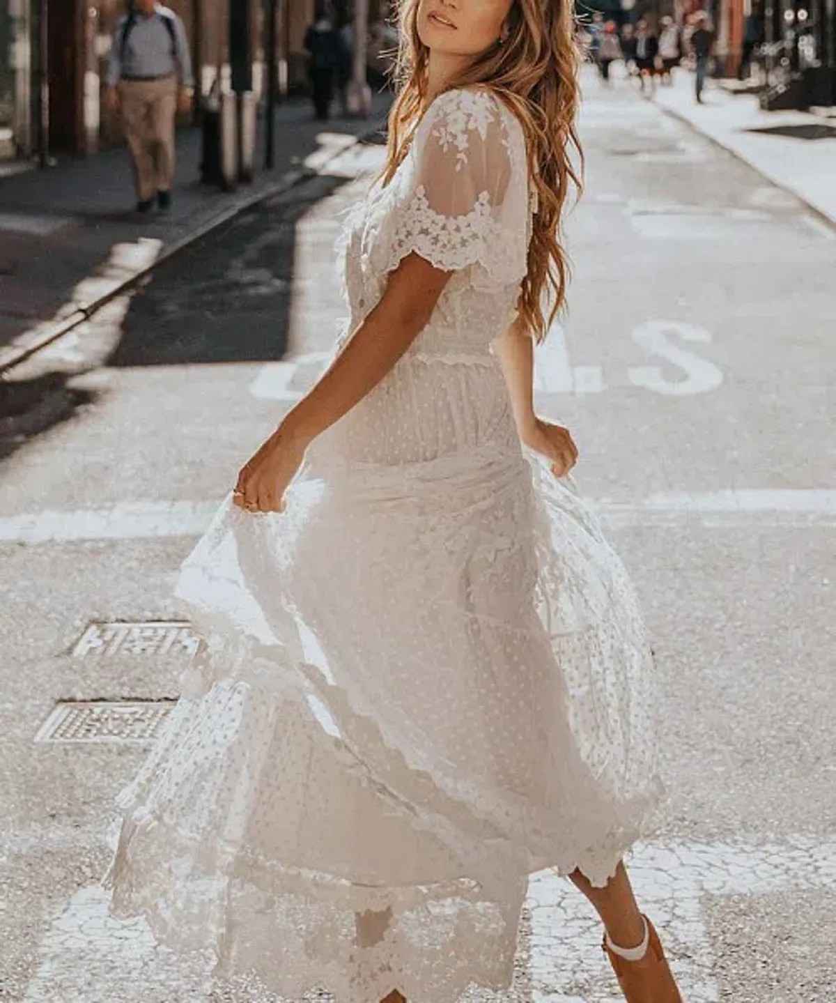 Spell Dawn Floor Length Lace Gown in Cream Size M / AU 10 - Image 2
