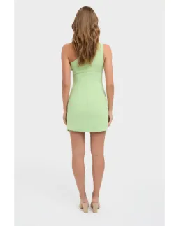 Kookai Alpha Rouched Mini Dress Green Size 8 for rent on The Volte - image 3