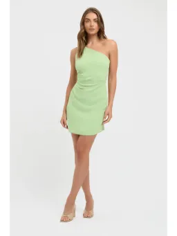 Kookai Alpha Rouched Mini Dress Green Size 8 for rent on The Volte - image 1