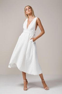 Taluha - Take Me Out Midi Flare Dress for rent on The Volte - image 2