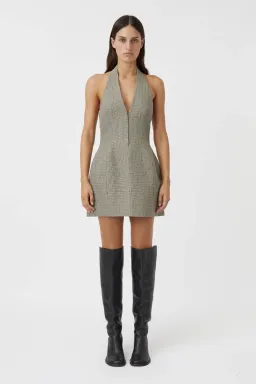 Camilla and Marc Banks Mini Dress Black Houndstooth Size 8 for rent on The Volte - image 1