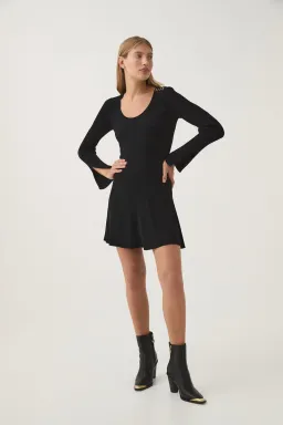 Aje Zeitgeist Knit Mini Dress Black Size M / AU 10 for rent on The Volte - image 2