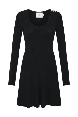 Aje Zeitgeist Knit Mini Dress Black Size M / AU 10 for rent on The Volte - image 4