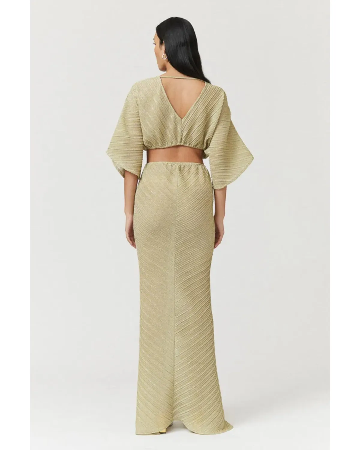 Suboo Stevie Cross-over Midi Dress in Gold Size AU 6 - Image 4
