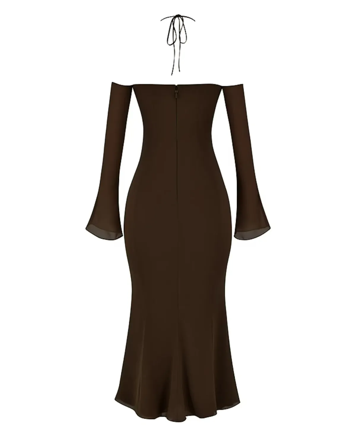 House of CB Naomi Midi Dress in Espresso Brown Size AU 6 - Image 6