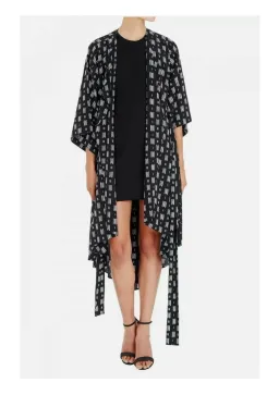 Sass & Bide The It Of You Kimono Robe Dress Black Print Size 6 for rent on The Volte - image 1