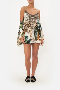 Camilla Franks Drop Shoulder Playsuit Tiger Trap Print Size S /AU 10 for rent on The Volte - image 1