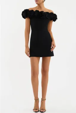 Rebecca Vallance Odetta Mini Dress Black Size 8  for rent on The Volte - image 1
