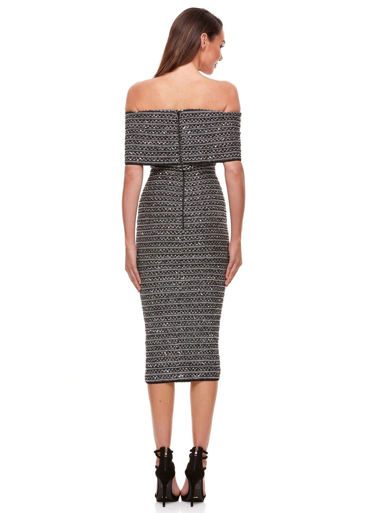 Eliya The Label Lenora Midi Dress Grey Size 8 - Image 4
