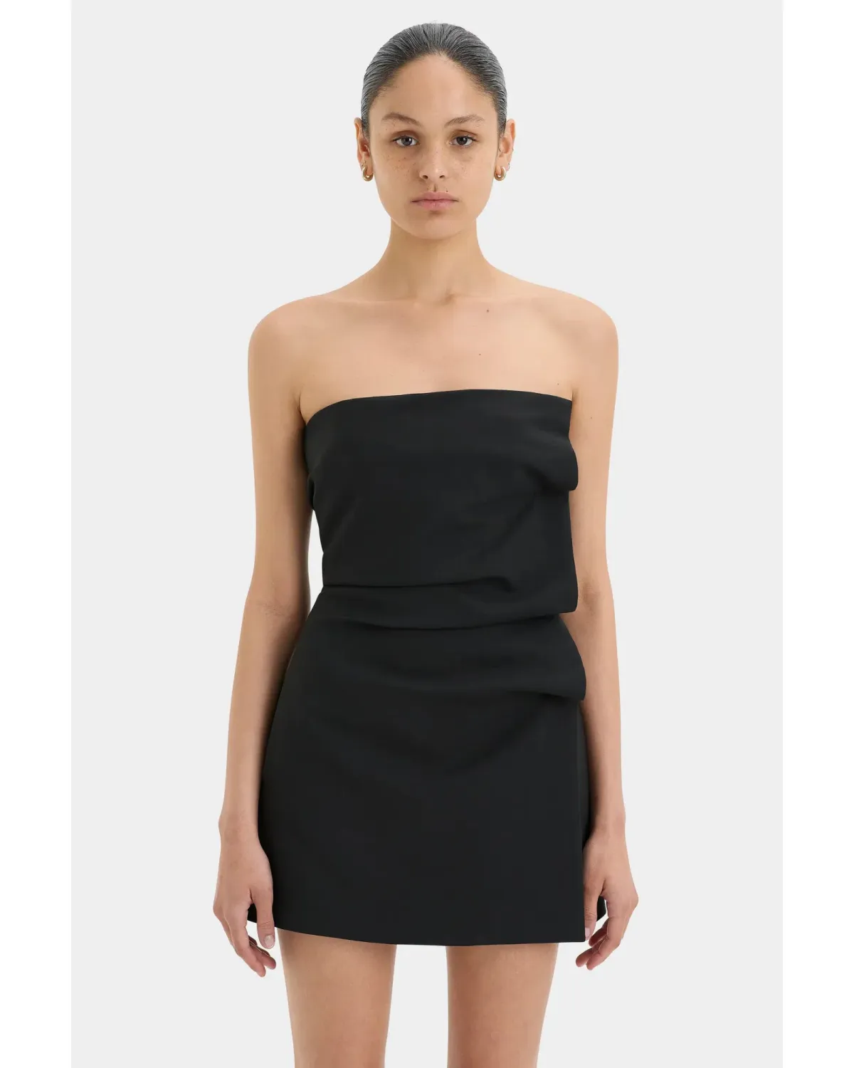 Sir The Label Leonardo Pleated Mini Dress in Black Size AU 10 - Image 2