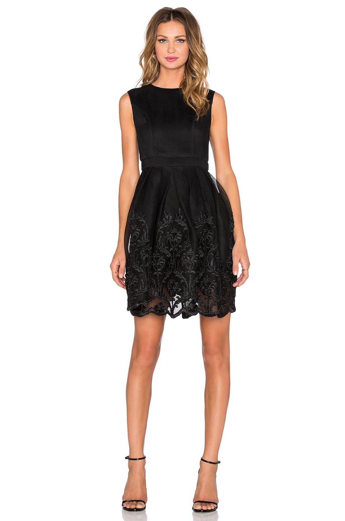 Bronx and Banco Isabelle Puff Dress Black Size 8 - Image 3