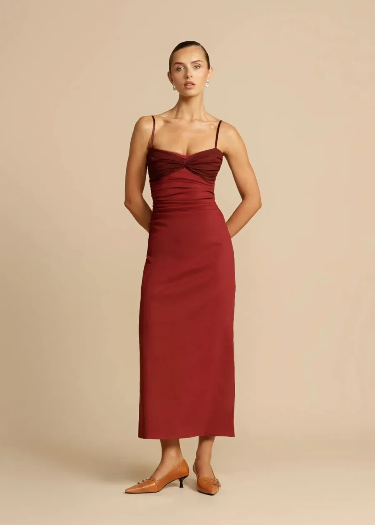 Arcina Ori Kinsley Dress Wine Size S / AU 8 - Image 4