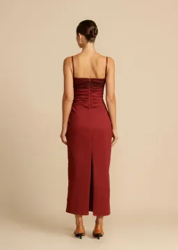 Arcina Ori Kinsley Dress Wine Size S / AU 8 for rent on The Volte - image 3
