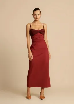Arcina Ori Kinsley Dress Wine Size S / AU 8 for rent on The Volte - image 5