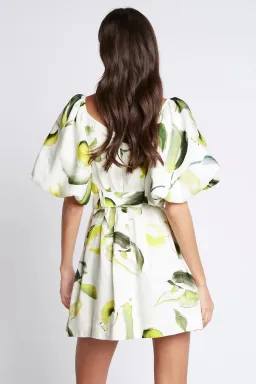 Aje Zest Mini Dress Tropical Lime Print Size 6 for rent on The Volte - image 3