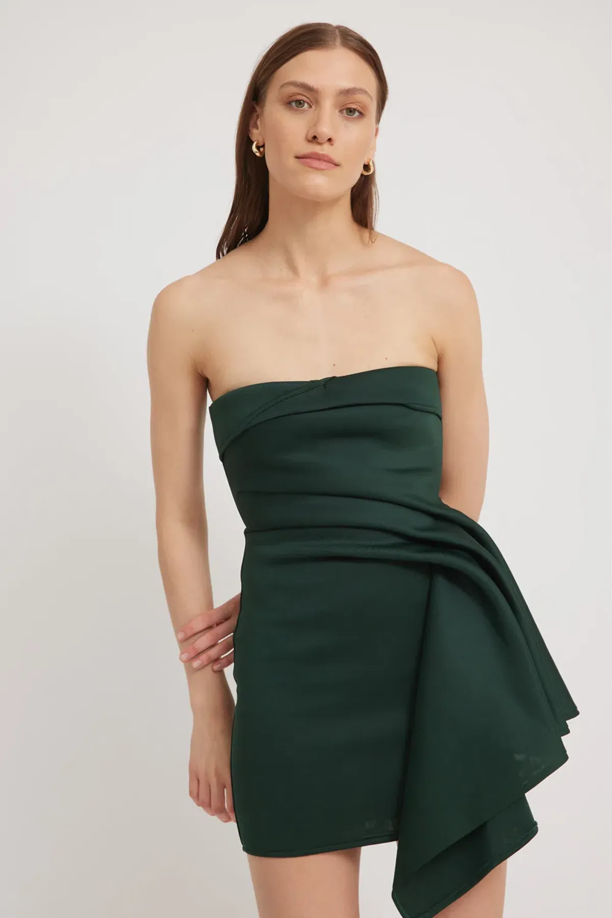 Tojha Nevie Mini Dress Forrest Green Size 6 - Image 4